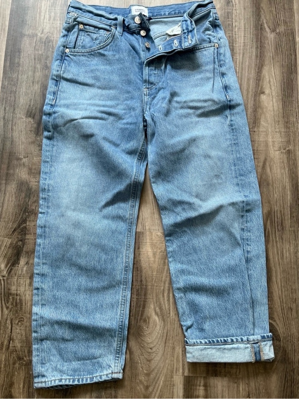 Citizens of Humanity High Rise Button Fly Jeans Light Blue Size 26